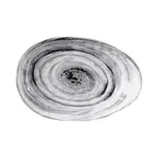 image of GET D1172OV-BD Plate, 21 Oz., 11-1/4" x 7-1/2" x 2"H, Oval Melamine Black, Break‑Resistant