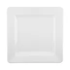 image of GET D11SQRR-W Elite Global Square Plate, 11" x 3/4" White Melamine Pebble, Dishwasher Safe, BPA Free