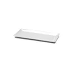 image of GET D126RC-W Elite Global Solutions Platter, 12"L x 5-1/2"W x 3/4"H, Rectangular, Melamine, White