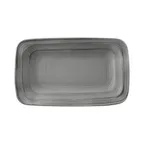 image of GET D127PLST-GSD Plate, 12" x 7" x 1-3/8", Gray Melamine Rect, Granite, Resistant, Dishwasher Safe