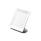 image of GET D1313SQ-W Square Coupe Plate, 13" x 1-3/4" H, White Melamine, NSF Certified, Dishwasher‑Safe