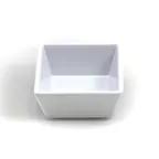image of GET D4SQ-W Ramekin, 4 Oz, 3" x 3" x 1-1/4", Square, White Melamine, Break/Chip/Stain-Resistant