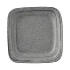 image of GET D5PLST-GSD Plate, 5" x 5" x 3/4" Square, Gray, Melamine, BPA‑Free, Dishwasher‑Safe