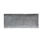 image of GET D61215RC-CO Plate, 15-3/8"L x 6-1/2"W x 1-1/4"H, Rectangular Melamine, Black