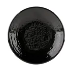 image of GET D638RR-B Plate, 6-3/8" Dia. x 3/4"H, Round Coupe, Melamine Black, Pebble Finish