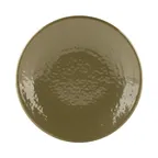 image of GET D638RR-LIZ Plate, 6-3/8" Dia. x 3/4"H, Round Coupe, Pebble Textured Melamine, Lizard Green