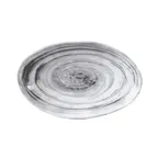 image of GET D751OV-BD Plate, 9 Oz., Oval, 7-3/4" x 5-5/8" x 1-3/8", Melamine, Black, Break‑Resistant