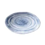 image of GET D751OV-ND Plate, 9 oz, 7‑3/4" x 5‑5/8" x 1‑3/8" H, Oval Melamine, Navy Blue, Break‑Resistant