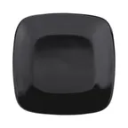 image of GET D7SQR-B Plate, 6-5/8" x 5/8" H, Coupe, Black Melamine, Break, Chip & Scratch Resistant, BPA‑Free
