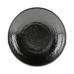 image of GET D814RR-B Elite Global Solutions Plate, 8-1/4" Dia. x 1"H, Round, Coupe, Melamine, Black, Pebble Textured