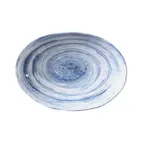 image of GET D861OV-ND Plate, 19 Oz., 8-3/4" x 6-1/2" x 1-1/2"H, Oval Melamine, Navy Blue