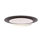 image of GET D897GM-AW/CH Plate, 9" Dia x 1"H, Round, Two‑Tone Melamine, White Interior, Chocolate Exterior