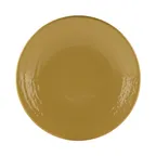 image of GET D9RR-OO 9" Round Coupe Melamine Plate, Yellow, 1" Height, Break/Chip Resistant, Dishwasher Safe