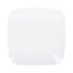 image of GET D9SQR-W Plate, 8-1/4" x 7/8"H, Square Coupe, White Melamine, Break/Chip/Stain‑Scratch Resistant
