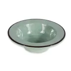 image of GET DB6M-H Green Melamine Bowl, 7" Dia. 2" H, 10 oz, Crackled, BPA Free, Dishwasher Safe