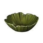 image of GET DB712PL-DG Elite Global Bowl, 26 Oz, 7-1/2" Dia. X 2-1/2" H, Green Melamine Palm Leaf Shape