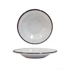 image of GET DB878M-W Elite Global Pasta/Soup Bowl, 9" Dia, 12-15 oz, White Melamine, Crackled Texture