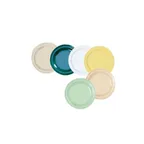 image of GET DP-507-T Supermel Dessert Plate, 7-1/4" Dia., Break-Resistant, Melamine, Tan - 1 Dozen