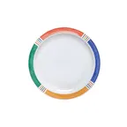 image of GET DP-910-BA Supermel Plate, 10" Narrow Rim, White with Barcelona Pattern, Melamine, NSF - Dozen