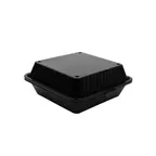 image of GET EC-10-1-BK Food Container, 9"x9"x3.5" Black PP, Dishwasher/Microwave Safe, NSF - Dozen