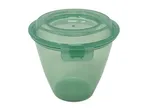 image of GET EC-20-JA Dish Cup, 6-3/4 Oz., 3-3/4" dia. x 2-3/4" H, Jade PP, Hinged Lid - 1 Dozen