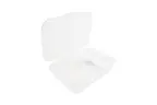 image of GET EC-32-1-CL Clear Plastic 22oz Hinged Container Lid, 7.00" x 6.33" x 1.94" (650 ml) - Dozen