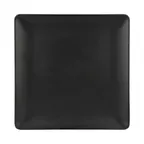 image of GET ECO1111SQ-B Plate, 11" x 1"H Square Black, 50% Melamine/50% Bamboo, BPA‑Free, Dishwasher Safe
