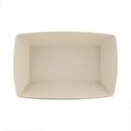 image of GET ECO6552-PP 18oz White Melamine/Bamboo Bowl, 6-1/2" L x 5-1/4" W x 2" H, BPA Free
