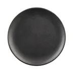 image of GET ECO66R-B Black 6" Round Reusable Plate, 5/8" High, Melamine/Bamboo, BPA Free, Dishwasher Safe
