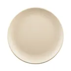 image of GET ECO66R-PP Plate, 6" Dia. x 5/8"H Round, Rolled Edge, White Mel/Bamboo, Stain‑Scratch Resistant