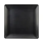 image of GET ECO66SQ-B Plate, 6" x 5/8"H Square Rolled Edge, Black BPA‑Free 50% Melamine/50% Bamboo