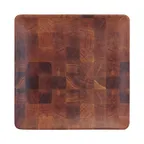 image of GET ECO66SQ-CK Plate, 6"L x 6"W x 5/8"H, Square Melamine, Wood, Break/Chip/Stain‑Resistant