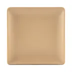 image of GET ECO66SQ-PB Square Plate, 6" x 5/8"H, Brown, Rolled Edge, 50% Melamine/50% Bamboo, BPA Free