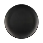 image of GET ECO99R-B Plate, 9" Dia. x 3/4"H, Round Rolled Edge, Black Melamine/Bamboo, Dishwasher Safe