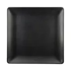image of GET ECO99SQ-B Plate, 9" x 3/4"H Square Rolled Edge, Black BPA-Free 50% Melamine/50% Bamboo