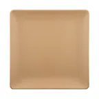 image of GET ECO99SQ-PB Plate, 9" x 3/4"H Square, Rolled Edge, Brown, BPA‑Free, 50% Melamine/50% Bamboo