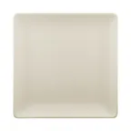 image of GET ECO99SQ-PP Elite Plate, 9" x 3/4"H Square Rolled Edge, White, BPA‑Free 50% Melamine/50% Bamboo