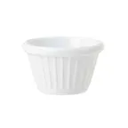 image of GET F-625-W Ramekin, 2 Oz., Fluted Melamine, White, For Dessert & Sauce, 1 Dozen