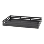 image of GET FB-2214-MG Crate Frame, Rectangular 21" x 13" x 3", Powder‑Coated Steel, Metal Gray