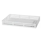 image of GET FB-2214-W Curator Crate Frame – Full‑Size 21" x 13" x 3" Rectangular White Powder‑Coated Steel