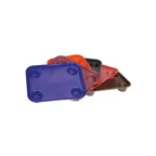 image of GET FT-20-CB Tray, 17" x 14", 4 Slots & Cup Holders, Polypropylene, Blue, Dishwasher Safe - 1 Dozen