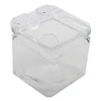 image of GET GL-444-CO44CL-K Urban Renewal Jar, 20 Oz, 4" x 4" x 4", Clear Glass, With Lid