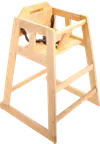 image of GET HC-100-MOD-N2-KD-P High Chair, 19-5/8"W x 19-3/4"D x 29"H, Natural Finish, Hardwood, 3-Point Strap Harness