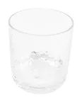 image of GET HM-12R-CL Clear SAN Plastic Rocks Cup, 12oz, 3-1/4" Dia. x 3.62"H, Hammered Finish - 1 Dozen