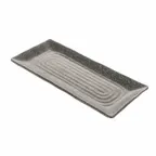 image of GET INF206 Cheforward Infuse Platter, 10 3/8"L x 4 1/2"W x 7/10"H, Rectangular Melamine, Stone Grey