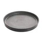 image of GET INF216 Cheforward Infuse Plate, 12" Dia. X 1-3/5"H, Large, Round, Edge Rim, Melamine, Stone Grey