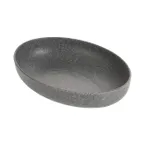 image of GET INF219 Cheforward Infuse Pasta Bowl, 10"L x 7"W x 2-3/4"H, Oval, Melamine, Stone Grey