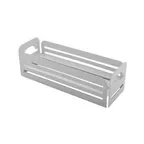 image of GET IR-721-W Curator Condiment Stand, 12-1/2" x 4-3/8" x 4", Rectangular, 1-Tier, Powder Coated Iron, White