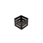 image of GET IR-723-MG Condiment Stand, 4-1/4" x 4-1/4" x 3-1/2", Square, Powder‑Coated Iron, Metal Grey