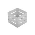 image of GET IR-723-W Condiment Stand, Square, 4-1/4" x 4-1/4" x 3-1/2" 1-Tier Powder-Coated Iron White
